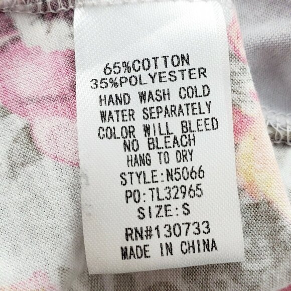 Umgee Women's Floral Hi Lo Oversize Peasant Top Toggle Cinching Sleeve Sz S EUC - Picture 8 of 9